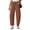 Brown, variant on PINKSIR Women's Barrel Sweatpants High Waisted Wide Leg Lounge Pants with Drawstring and Pockets Baggy Casual Sweat Pants
