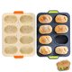 thumbnail image 1 of Molde de silicona para baguettes, bandeja para hornear perforada antiadherente de aspecto profesional, molde flexible de silicona de grado alimenticio apto para horno para hornear en casa, 1 of 8