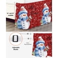 thumbnail image 3 of Merry Christmas Bed Skirt Snowman with Red Bed Skirts California King Size 16 Inch Drop, Wrap Around Dust Ruffle&nbsp;Bedskirt with Adjustable Elastic Belt for Queen Size Beds, 3 of 7