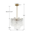 thumbnail image 3 of ADD-300-AG-CL Crystorama Lighting Addis - 4 Light Chandelier-13.75 Inches Tall and 17.75 Inches Wide-Aged Brass Finish-Clear Glass Color, 3 of 12