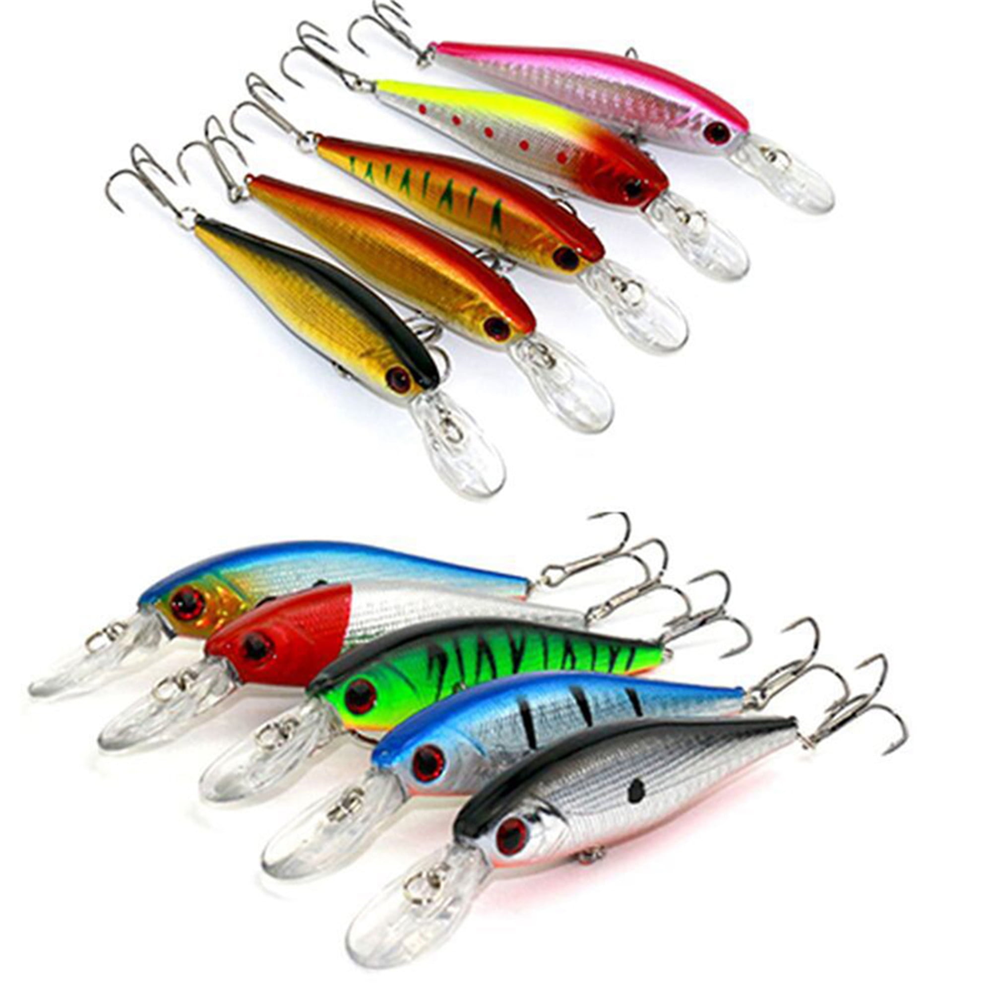 Hot Sell Hard Diver Minnow Lures Fishing Swimbait Crank Plug Bass Trout Pike T 