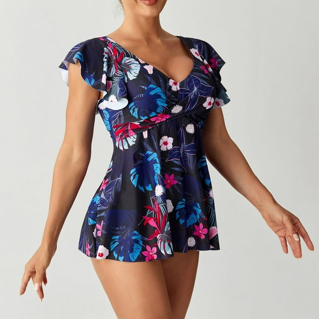 Traje de baño de 2 piezas para mujer, trajes de baño para mujer, bikini de dos piezas con espalda descubierta y vendaje, conjunto de ropa de playa para mujer