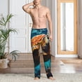 thumbnail image 2 of Naloa Colorful Flower Sea Turtle Pajama Pants Men, PJ Bottoms, Sleep & Lounge Pants-X-Large, 2 of 6
