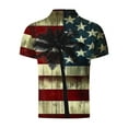 thumbnail image 5 of UVEASISHA American Flag Golf Shirt for Men 4th of July Button Collared T-Shirt Big and Tall Casual Patriotic Polos Memorial Day Distressed Graphic Tees Beige M, 5 of 5