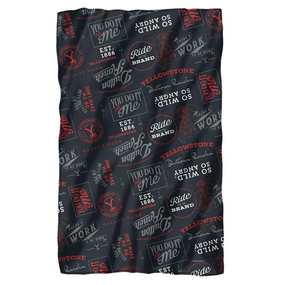 Yellowstone Blanket, 36"x58" Yellowstone You Do It for Me Pattern Fleece Blanket