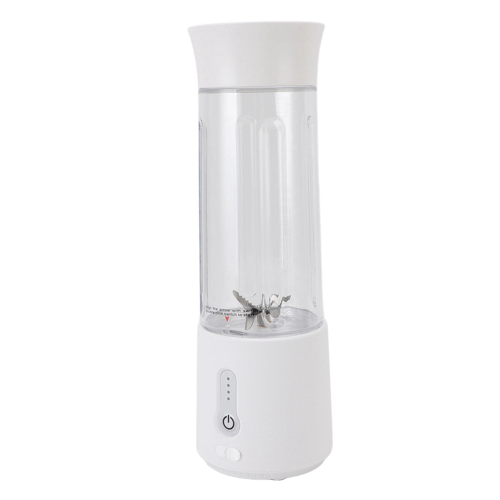 Smoothie Blender, One Click Operating Portable Blender 6 Blades 500ml USB Rechargeable  for Travel Outdoor