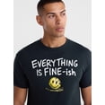 thumbnail image 4 of Humor Men's and Big Men's Smiley Face Graphic Cotton Tee with Short Sleeves, Sizes S-3XL, 4 of 5