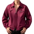 thumbnail image 2 of Men's Bomber Jacket Windbreak Jackets Rain Jacket Casual Loose Fit Zip-up Lightweight Golf Jacket with Side Pockets, 2 of 8