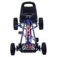 thumbnail image 3 of Topbuy Kids Go Kart Pedal Powered Tricycle Racing Ride On Bike Toy Scooter Trainer Trike Blue, 3 of 7