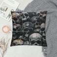 thumbnail image 2 of Orinice Skulls Graphic Decorative Throw Pillow Cover for Home Couch Living Room Bed Sofa Zipper Closure Aesthetic Decorative 1PC 24x24in, 2 of 5
