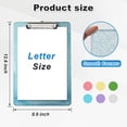 thumbnail image 6 of AGCAN 6 Pack Clipboards with Low Profile Clip, Glitter Clipboards, 9" x 12.5" Plastic Clip Board with Ruler Measurements, for Office Supplies Classroom Teacher College, Assorted Colors, 6 of 9