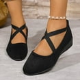 thumbnail image 4 of Mepaouo Women's Dress Flats Ballet Low Wedge Mary Jane Wedding Party Casual Business Pumps Shoes, 4 of 7