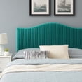 thumbnail image 5 of Tufted Platform Bed Frame, Full Size, Velvet, Teal Blue, Modern Contemporary Urban Design, Bedroom Master Guest Suite, 5 of 10
