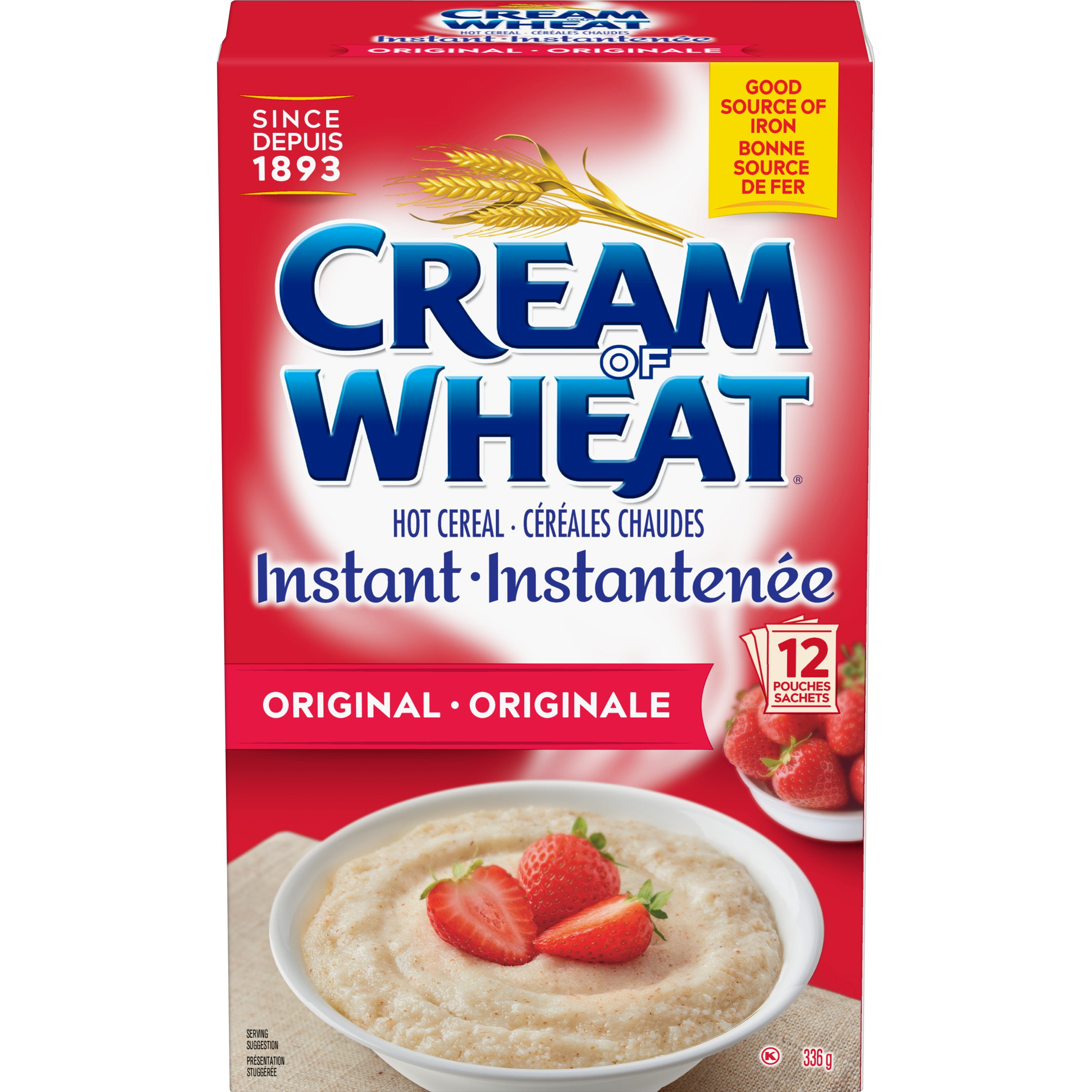 Cream Of Wheat Instant Original Hot Cereal. An excellent source of Vitamin D, iron and calcium., Cream Of Wheat Instant Cereals