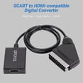 thumbnail image 2 of Adaptador de video Plug Play Plástico de alta claridad 1080p Rendimiento estable Convertidor digital compatible con Scart a HDMI para dispositivos inteligentes, 2 of 5