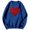 Blue, variant on KHONTS Men's Women's Valentine's Day Sweatshirts Casual Long Sleeve Crew Neck Tops Fall Sweet Heart Couple Outfits White XL