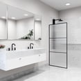 thumbnail image 6 of VIGO Divide 34 in. W x 74 in. H Framed Fixed Shower Screen Door in Matte Black with 3/8 in. (10mm) Fluted Glass, 6 of 11
