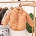 thumbnail image 2 of Gibobby Chamarra niñaNiños Niñas Abrigo Manga Larga Invierno Caliente Outwear Chaqueta Abrigo Color Sólido Moda(Naranja, 3-4 Años), 2 of 3