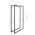 thumbnail image 4 of vidaXL Firewood Rack Black 80x25x150 cm Steel, 4 of 4