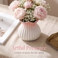 thumbnail image 4 of Unique Bargains Ceramic Cube Ribbed Textured Flower Vase Pink 4.7" x 4.7" x 4.7", 4 of 5