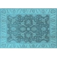 thumbnail image 1 of Ahgly Company Indoor Rectangle Oriental Light Blue Traditional Area Rugs, 6' x 9', 1 of 4