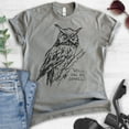 thumbnail image 2 of Well Owl Be Damned Shirt, Unisex Women's Men's Shirt, Owl Shirt, Funny Animal Shirt, Dark Heather Gray, Medium, 2 of 6