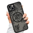 thumbnail image 1 of Funda de teléfono AIGOMARA para iPhone 15 con MagSafe Black Flower, 1 of 7