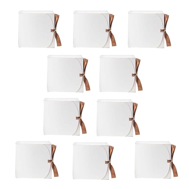 Paquete de 10 cajas de regalo con tapas, cajas de papel para regalos, caja de embalaje de regalo para Blanco 165cm