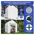 thumbnail image 3 of JTAOT 8 Shelves Walk In Portable 56"x56"x76" Greenhouse With 3 Tiers Storage White House, 3 of 8