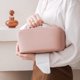 thumbnail image 5 of Bolsa de cosméticos de viaje de cuero de gran capacidad impermeable, almacenamiento multifuncional, bolsa de aseo de viaje, bolsa para el cuidado de la piel, color rosa claro brillar Electrónica, 5 of 5