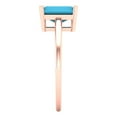 thumbnail image 3 of Solitaire Engagement Ring for Women - 2ct Simulated Turquoise in 14K Rose Gold Promise Ring, 3 of 6