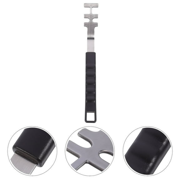 LULULION 1Pc Anti Scald Oven Net Puller Stainless Steel Handle for Kitchen and Barbecue
