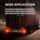 thumbnail image 4 of 2pcs Truck Tail Lights, 24v Round Integrated High Brightness Led Tail Lights, Trailer Brake Lights, Truck, Vans, Caster, Red, 4 of 5