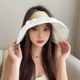 thumbnail image 5 of Sombrero de ala grande de verano para mujer, ajustable, con protección solar, de 56 a 60 cm de circunferencia, para playa, 5 of 5