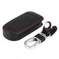 thumbnail image 4 of 4 Buttons PU Leather Car Key Fob Case Holder Storage Bag Cover Universal, 4 of 11
