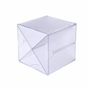 Deflect-O® Stackable Cube With X Divider, 6H x 6W x 6D, Clear