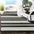 Better Homes & Gardens 7' x 10' Black and White Striped Outdoor Rug