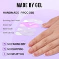 thumbnail image 4 of Press on Gel Nails BtartBox French Tip Short, 30 unidades, 4 of 8