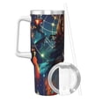 thumbnail image 2 of Pofeuu Mystic Wolf Dreamcatcher Print 40oz Ice Bully With Handle And Straw Stainless Steel Vacuum Insulated Cup And 2 In 1 Straw Lid, 2 of 8