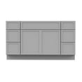 thumbnail image 6 of Vanity Art 57" Freestanding Bathroom Vanity Cabinet without Top in Gray, 6 of 6