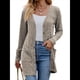 thumbnail image 3 of Cárdigan de Punto Suave para Mujer, Moda Otoño 2025, Abrigo de Larga Abierto con Bolsillos. Caqui L, 3 of 9