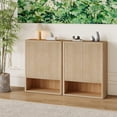 thumbnail image 7 of Modern Fluted Shoe Cabinet,5-Tier Farmhouse Shoe Cabinet with Adjustable Shelves,1 Open Shelf and 2 Doors,44.5" Tall Free Standing Shoe Storage Organizer for Entryway Hallway Living Room, 7 of 7