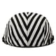 thumbnail image 3 of Gorra plana de algodón o mezclilla a rayas en blanco y negro para hombre, 3 of 4