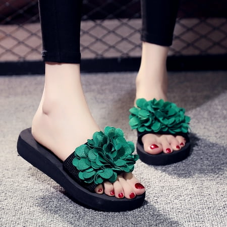 

Slippers for Women Clearance AXXD Women s Shoes Summer Transparent Flat Snake Sandals Slippers With Rhinestones for New Trends Green 6.5