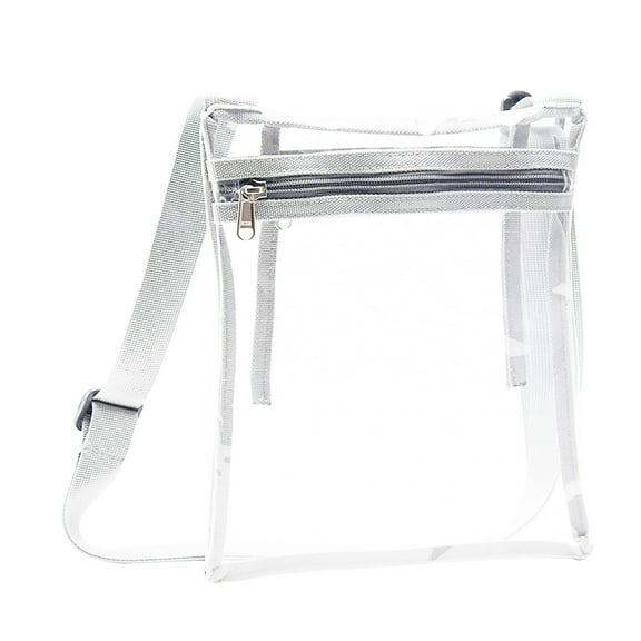Wovilon See Through Bag, Clear Crossbody Bag Stadium Approved, Clear Purse, Plastic Transparent Crossbody Bag Stadium Approved Bag for Concerts Sports Events Festivals