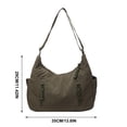 thumbnail image 3 of Bolsa cruzada de nailon para mujer, de gran capacidad, bolsa de hombro de lona resistente al agua para escuela, trabajo y viajes diarios con correa ajustable, 3 of 8
