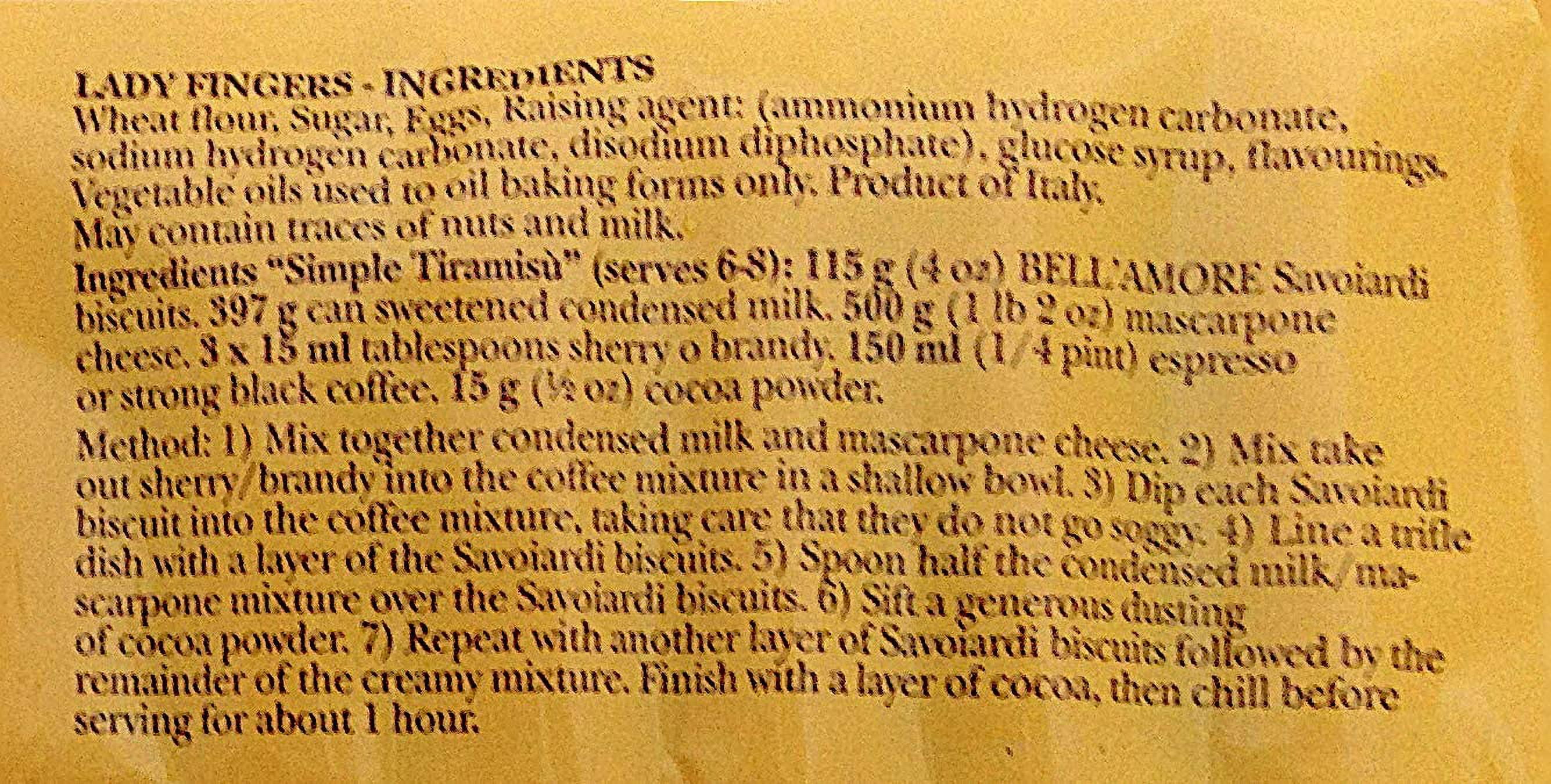 Savoiardi, Lady Fingers Champagne Biscuits (Pack of 3), 7 oz