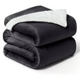 thumbnail image 3 of Sherpa Fleece Blanket Twin Size 60" x 80" Super Soft Reversible Sofa Bed Throws, 3 of 9