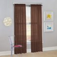 thumbnail image 1 of Decotex Ensemble de 2 Rideaux Transparents en Voile (54 Pouces L X 108 Pouces H, Chocolat), 1 of 3