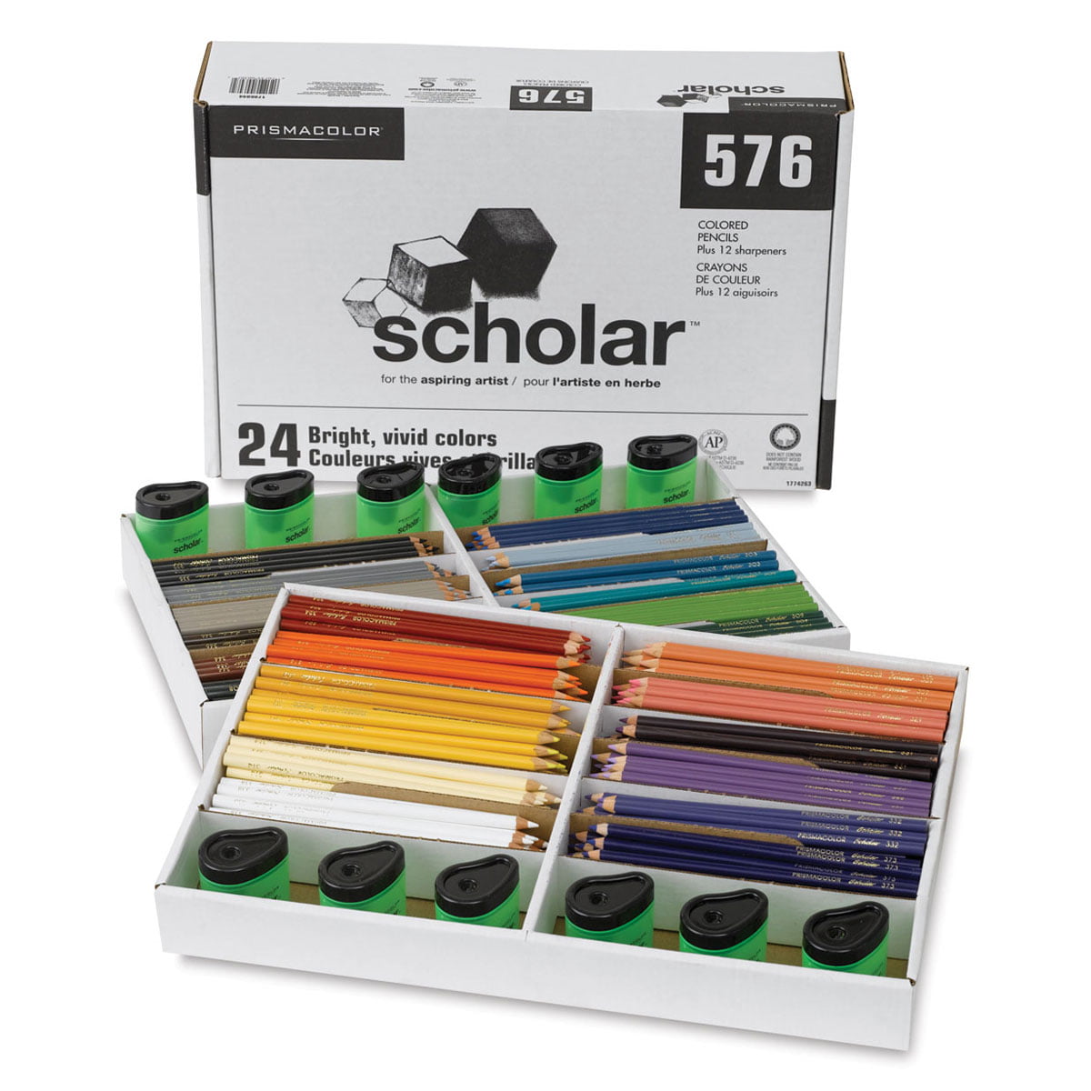 Pack of 50 Assorted Colors Sargent Art Premium Coloring Pencils 22-7251 